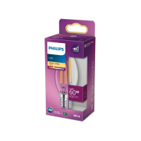 Produktbild för Philips LED - LED-glödlampa - form: ljus - E14 - 6.5 W - varmt vitt ljus - 2700 K - klar