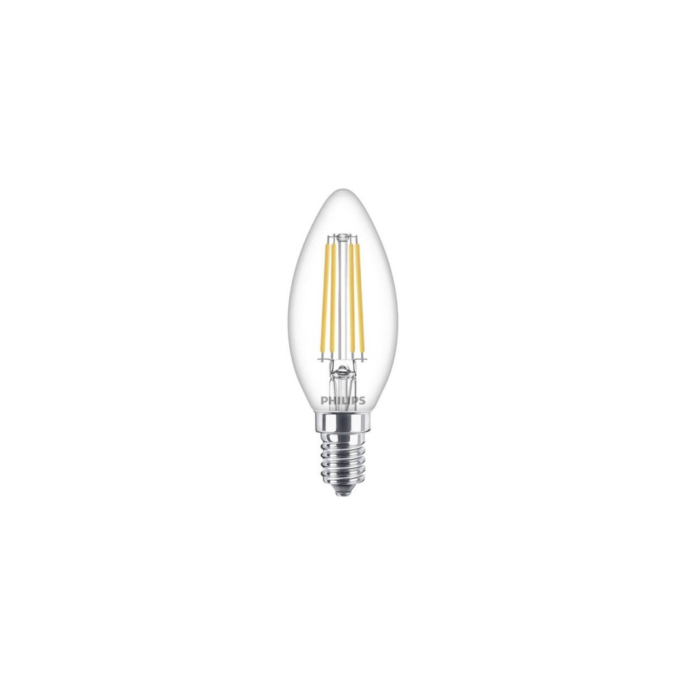 Produktbild för Philips LED - LED-glödlampa - form: ljus - E14 - 6.5 W - varmt vitt ljus - 2700 K - klar