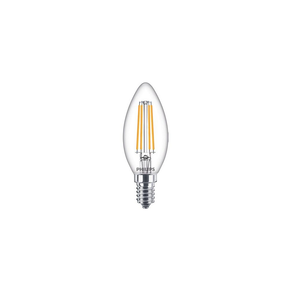 Produktbild för Philips LED - LED-glödlampa - form: ljus - E14 - 6.5 W - varmt vitt ljus - 2700 K - klar
