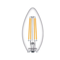 Produktbild för Philips LED - LED-glödlampa - form: ljus - E14 - 6.5 W - varmt vitt ljus - 2700 K - klar