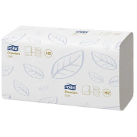 Produktbild för Tork Premium Soft H2 - pappershandduk - 110 ark - kvartsvikning - vit