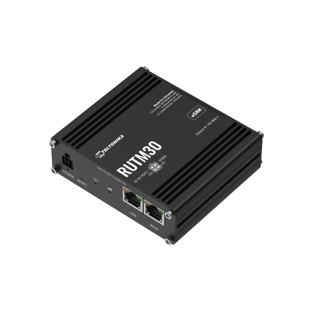 Produktbild för Teltonika RUTM30 - trådlös router - WWAN - Wi-Fi 5, LTE - 5G, 4G, 3G - DIN-skenmonterbar, bordsmonterbar, väggmonterbar