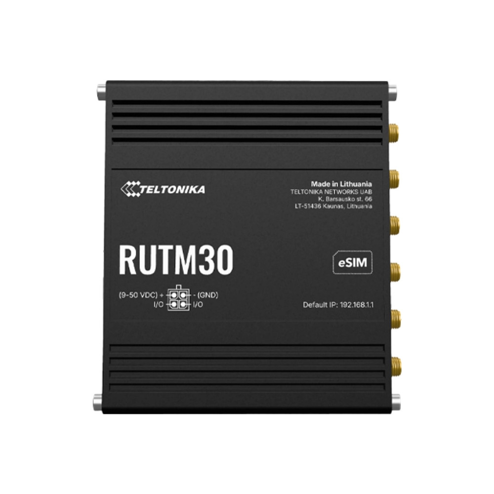 Produktbild för Teltonika RUTM30 - trådlös router - WWAN - Wi-Fi 5, LTE - 5G, 4G, 3G - DIN-skenmonterbar, bordsmonterbar, väggmonterbar