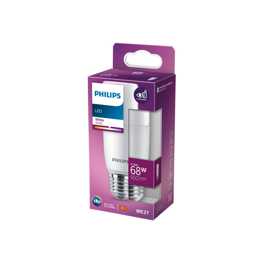 Produktbild för Philips LED Stick - LED-glödlampa - form: T38 - glaserad finish - E27 - 9.5 W - vitt ljus - 3000 K