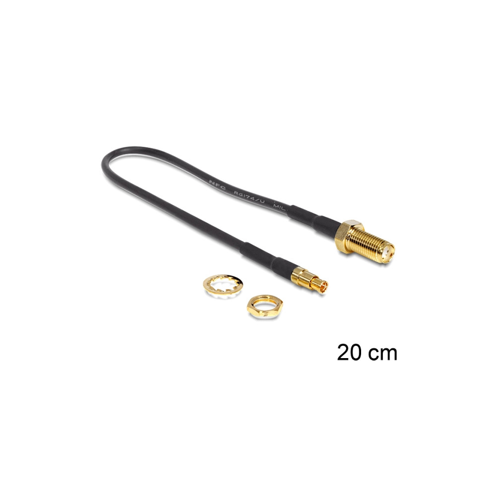 Produktbild för Delock RF-kabel - RF - 20 cm