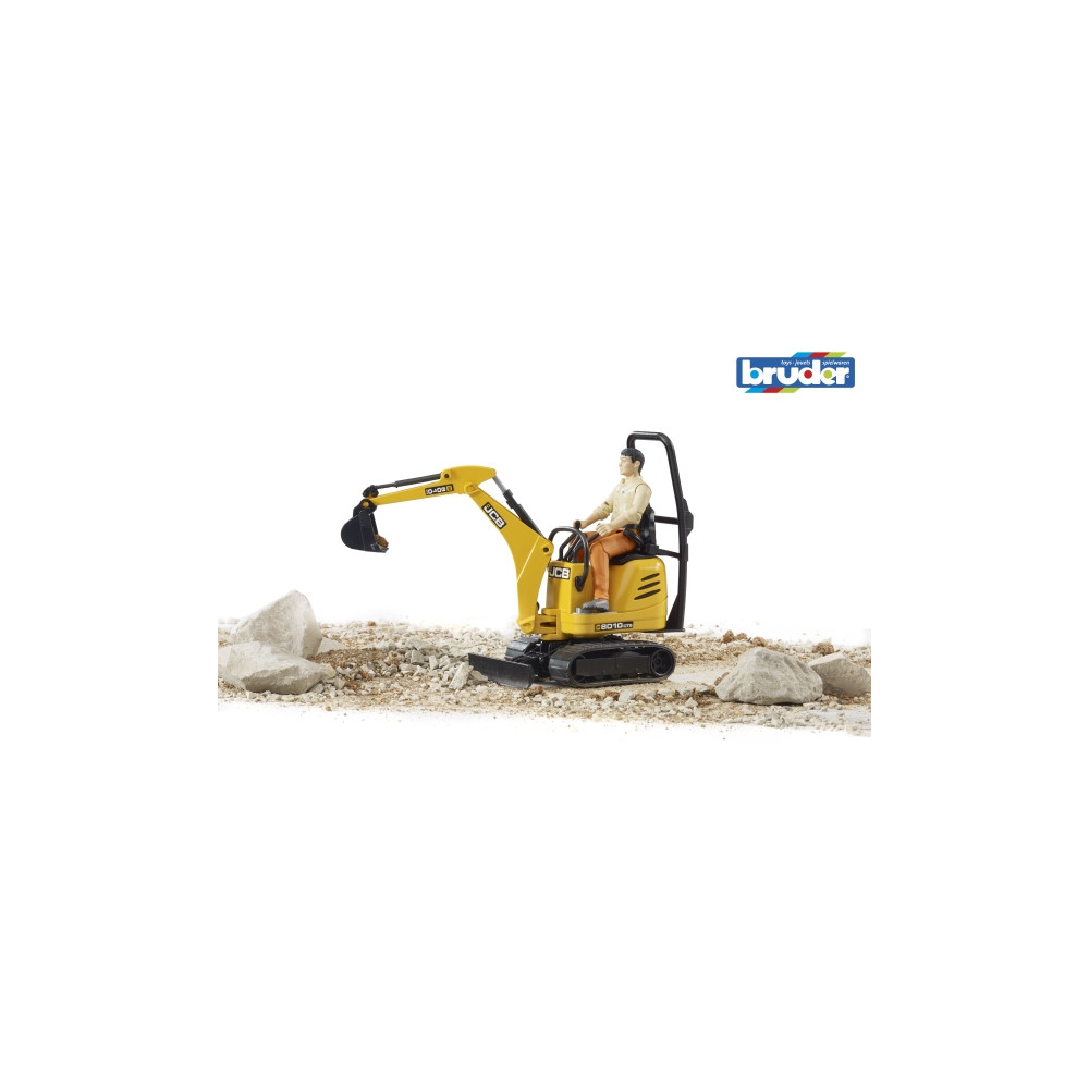 Produktbild för BRUDER bworld - JCB Micro Grävare 8010 CTS och Man