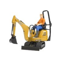 Produktbild för BRUDER bworld - JCB Micro Grävare 8010 CTS och Man