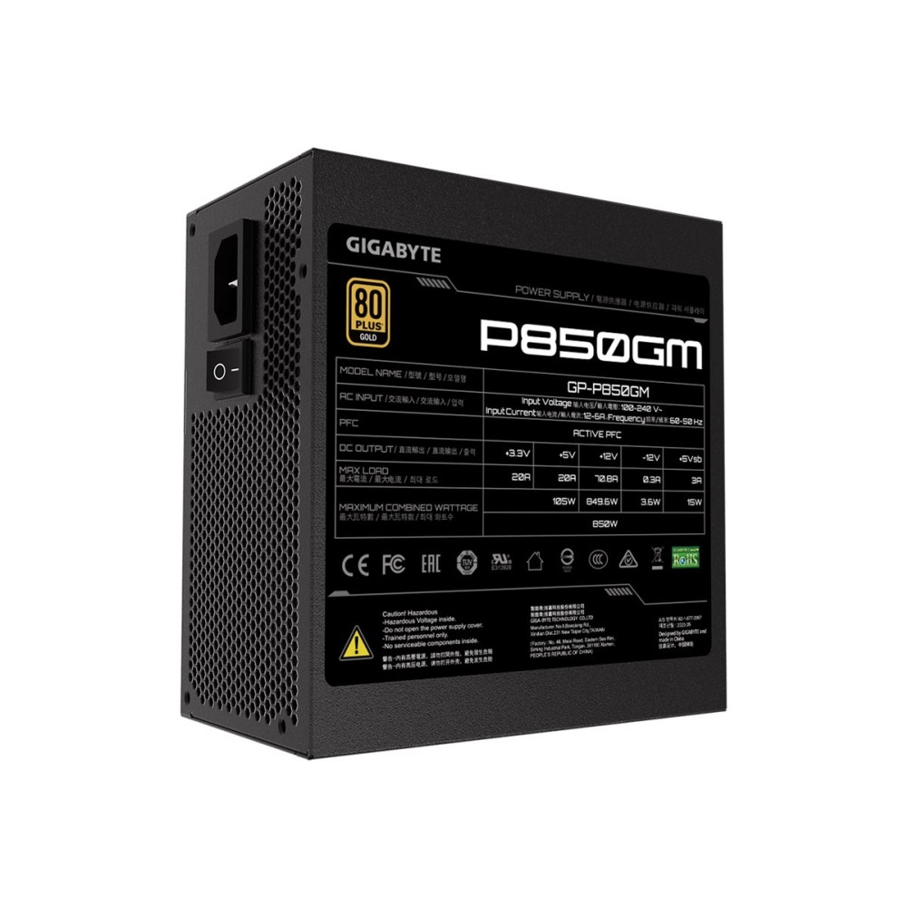 Produktbild för Gigabyte P850GM - nätaggregat - 850 watt