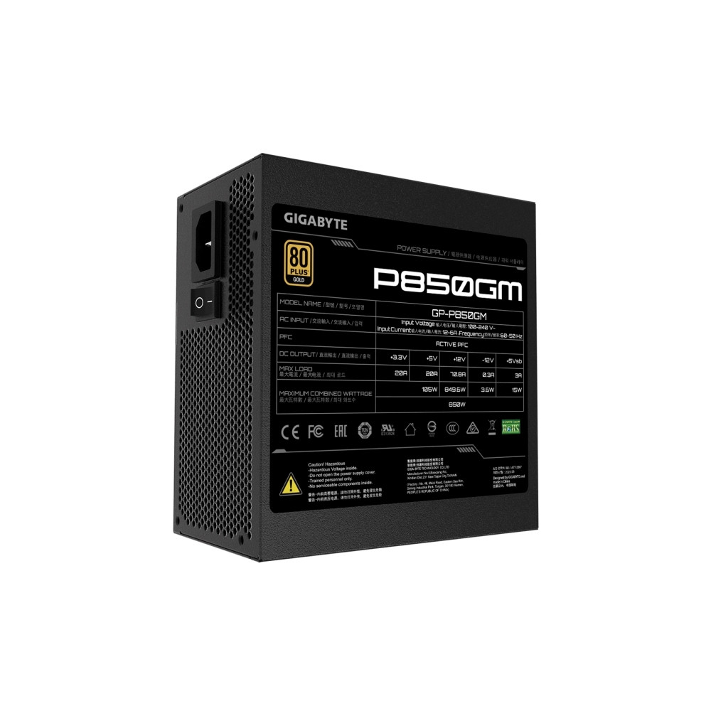 Produktbild för Gigabyte P850GM - nätaggregat - 850 watt