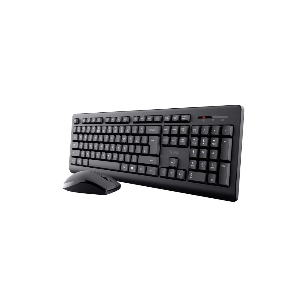 Produktbild för Trust Primo - sats med tangentbord och mus - 100% full size - QWERTY - Nordisk - svart Inmatningsenhet