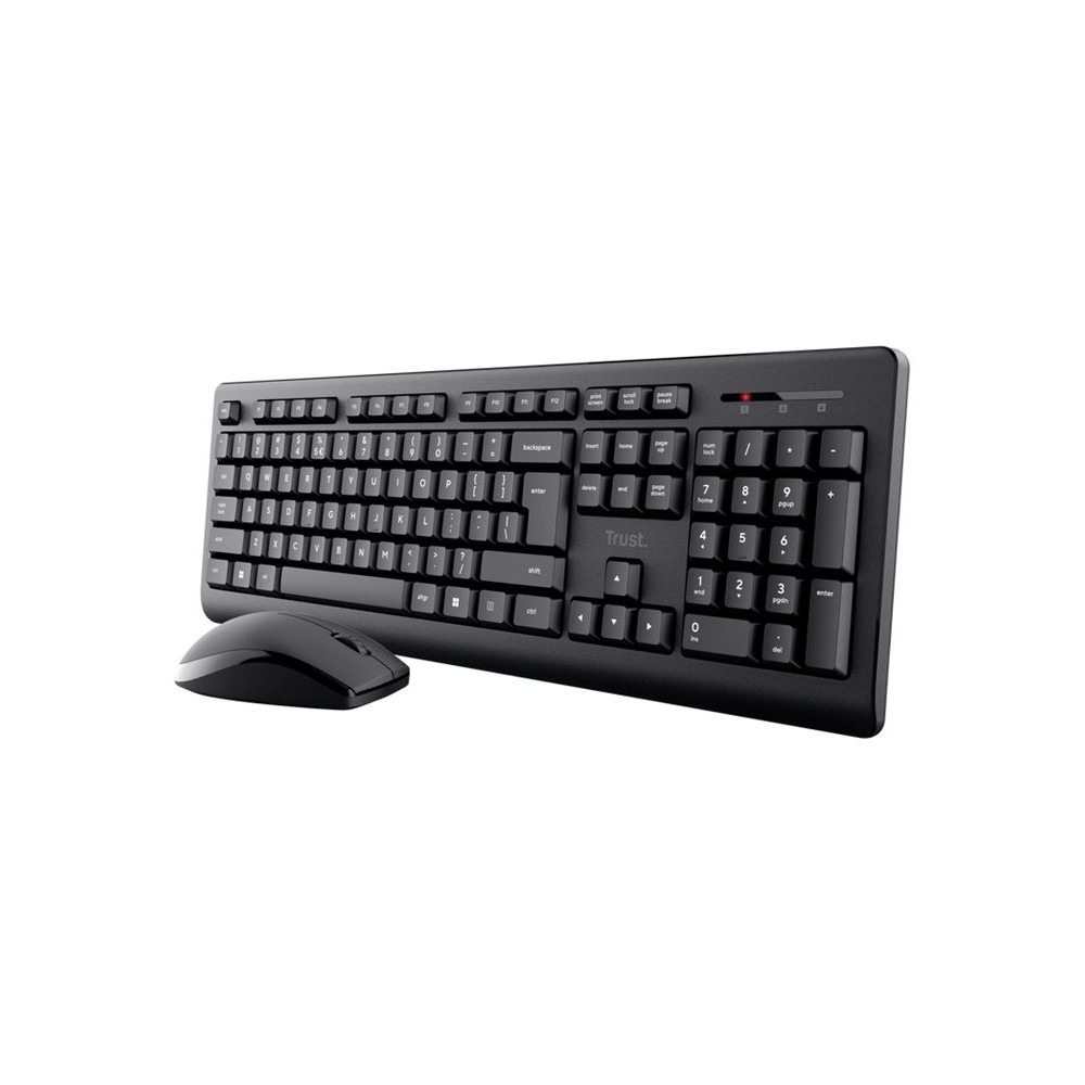 Produktbild för Trust Primo - sats med tangentbord och mus - 100% full size - QWERTY - Nordisk - svart Inmatningsenhet