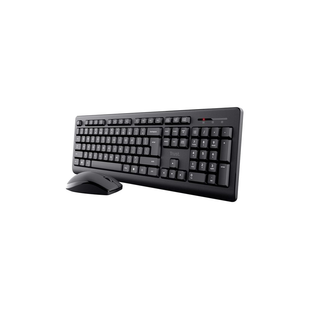Produktbild för Trust Primo - sats med tangentbord och mus - 100% full size - QWERTY - Nordisk - svart Inmatningsenhet