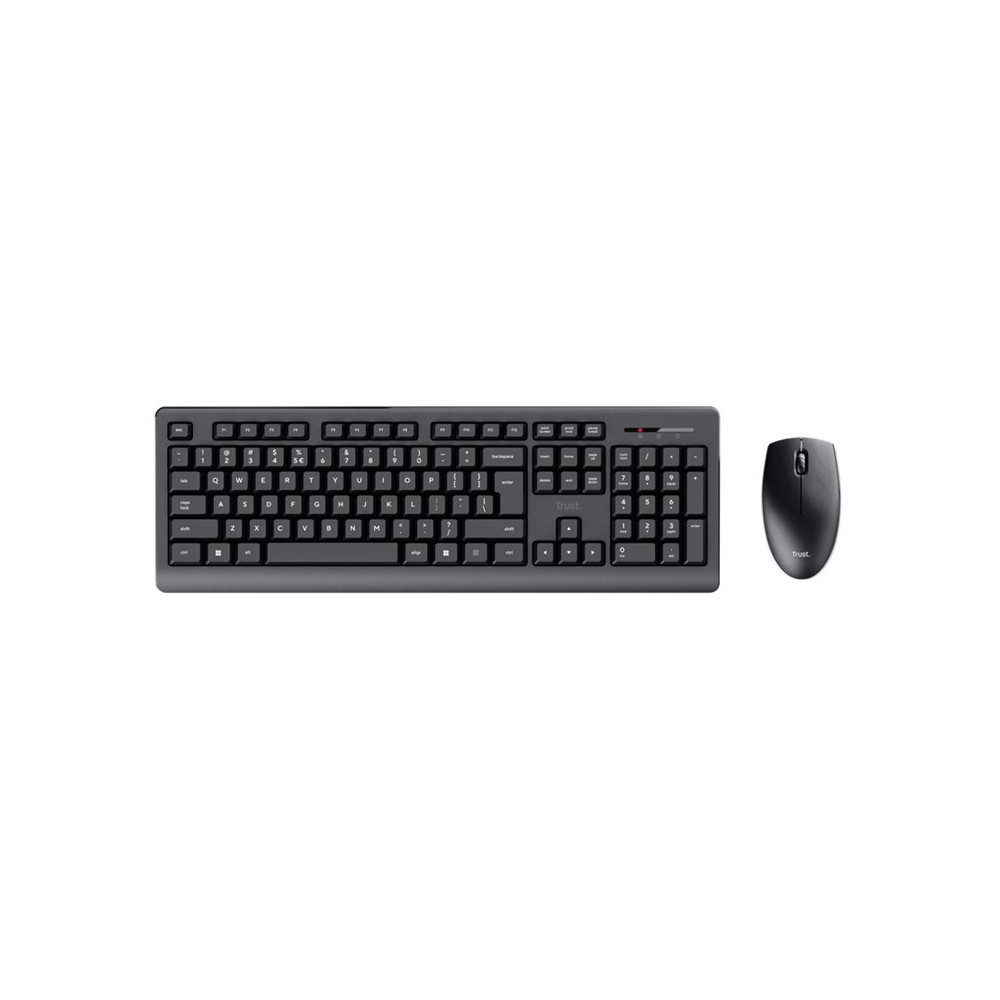 Produktbild för Trust Primo - sats med tangentbord och mus - 100% full size - QWERTY - Nordisk - svart Inmatningsenhet
