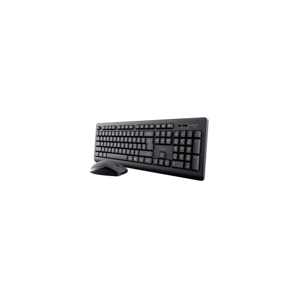 Produktbild för Trust Primo - sats med tangentbord och mus - 100% full size - QWERTY - Nordisk - svart Inmatningsenhet