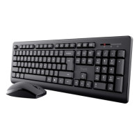 Produktbild för Trust Primo - sats med tangentbord och mus - 100% full size - QWERTY - Nordisk - svart Inmatningsenhet
