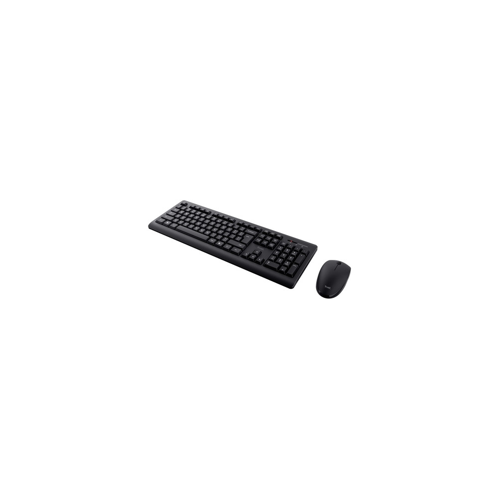 Produktbild för Trust Primo - sats med tangentbord och mus - 100% full size - QWERTY - Nordisk - svart Inmatningsenhet