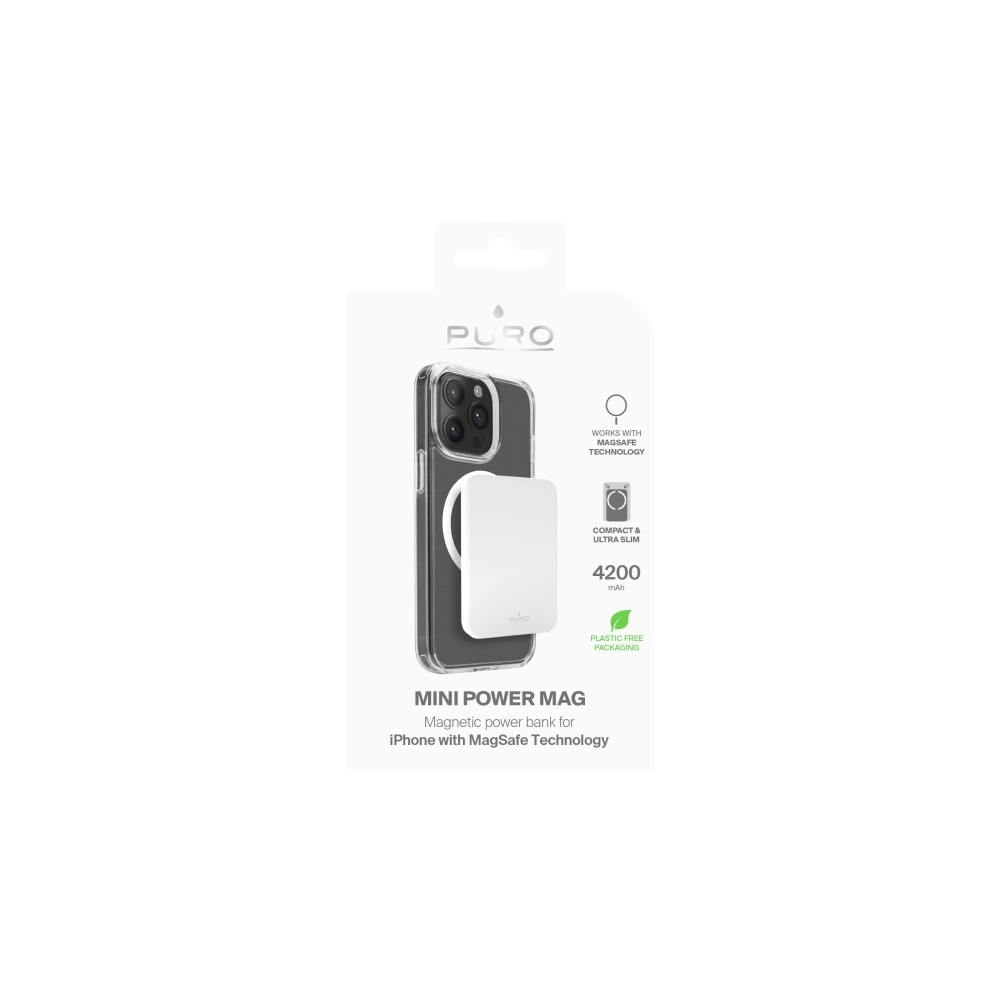 Produktbild för PURO PUFCBB40P2MAGWHI, 4200 mAh, Litiumpolymer (LiPo), Trådl...