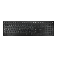 Produktbild för CHERRY KW 9100 SLIM - tangentbord - schweizisk - svart, silver Inmatningsenhet