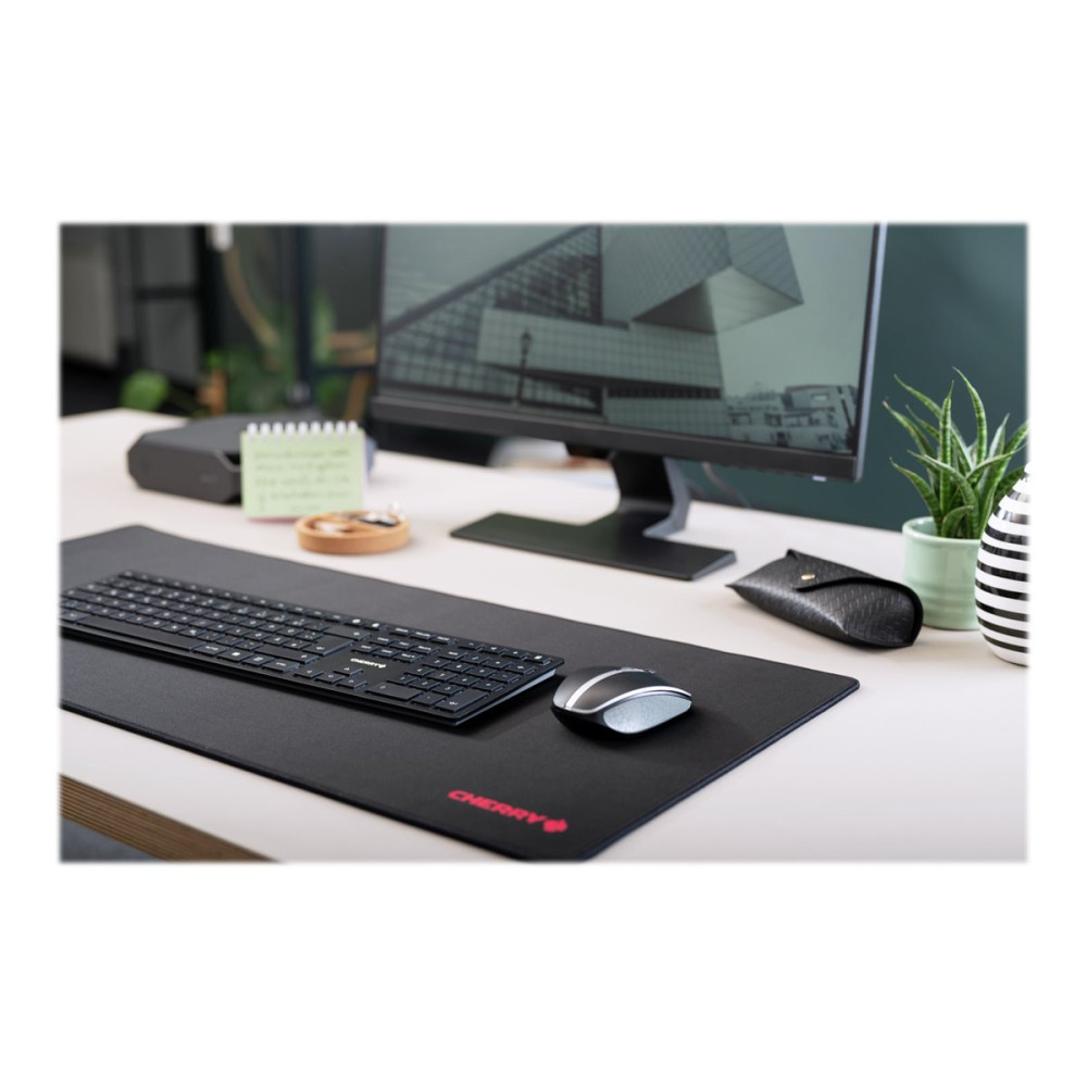 Produktbild för CHERRY KW 9100 SLIM - tangentbord - schweizisk - svart, silver Inmatningsenhet