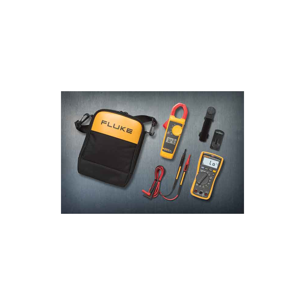 Produktbild för Fluke 117/323 Electricians Multimeter Combo Kit, LCD, 9 V, 8...