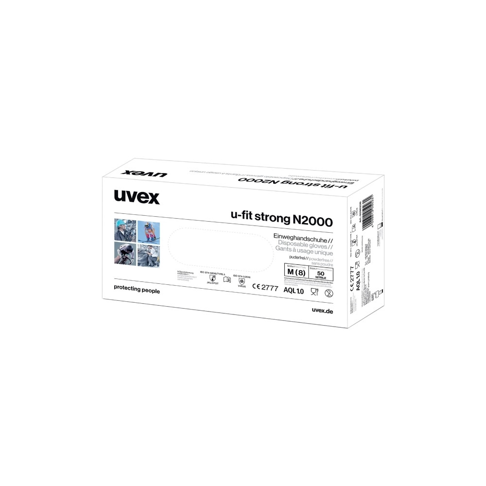 Produktbild för Uvex u-fit strong N2000, Blå, M, Vuxen, Vuxen, Unisex, 50 st...