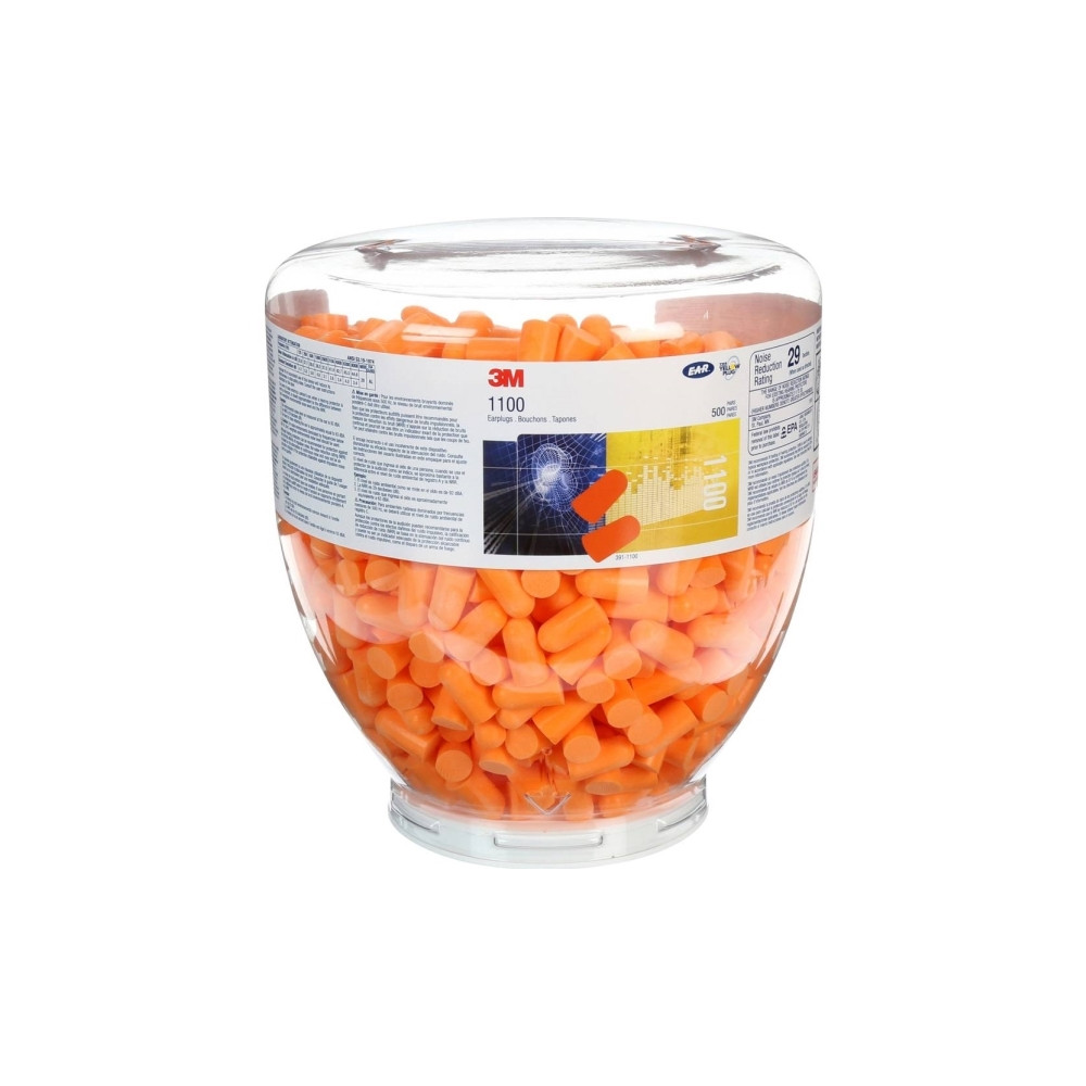 Produktbild för 3M 1100B Öronproppar påfyllningspaket 37 dB enkelriktat 500...