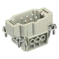 Produktbild för Harting skruvkontakt (insats) 0,75-2,5 mm2 6+PE hane 500V 16...