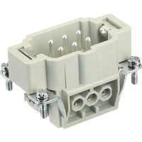 Produktbild för Harting skruvkontakt (insats) 0,75-2,5 mm2 6+PE hane 500V 16...