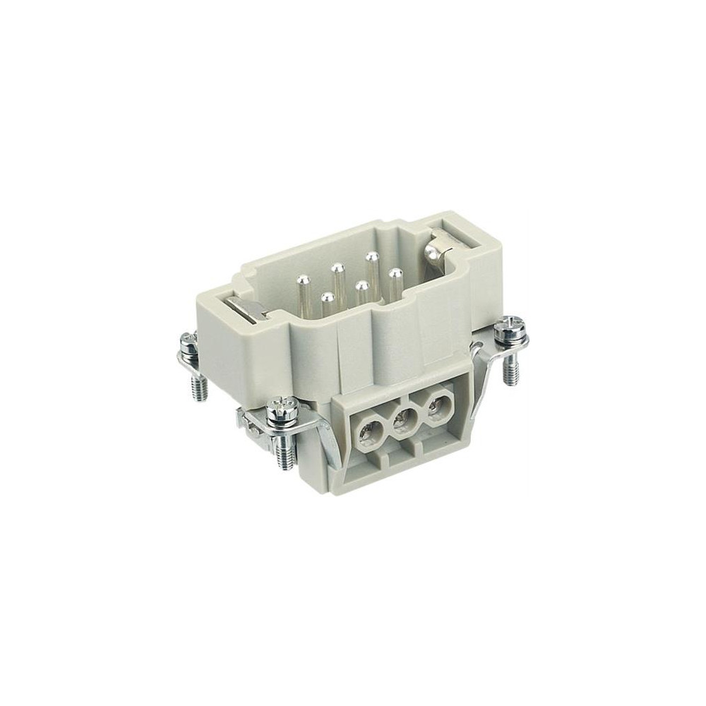 Produktbild för Harting skruvkontakt (insats) 0,75-2,5 mm2 6+PE hane 500V 16...