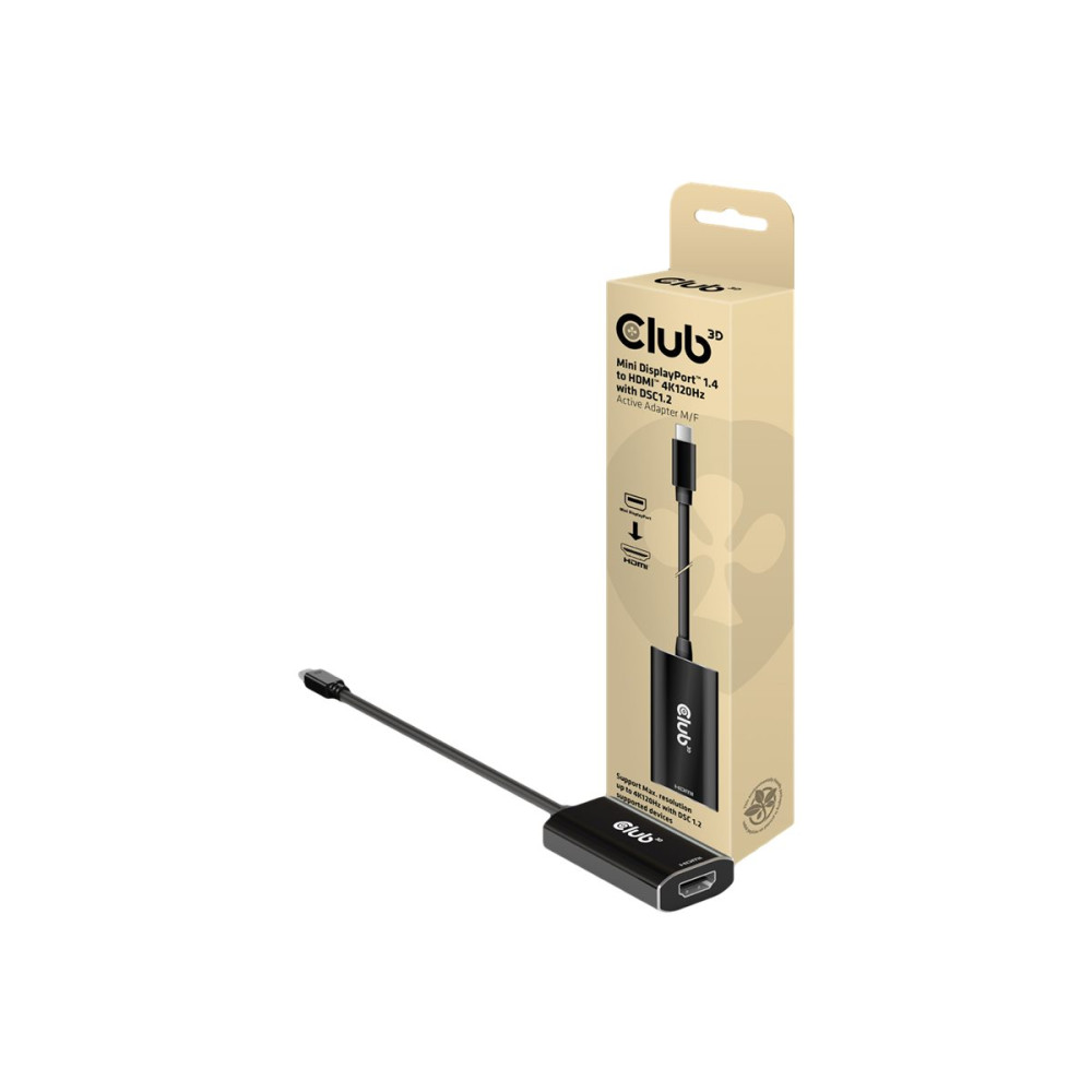 Produktbild för Club 3D CAC-1186 - adapterkabel - Mini DisplayPort / HDMI - 15 cm