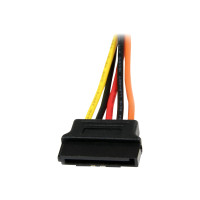 Produktbild för StarTech.com 6in Latching SATA Power Y Splitter Cable Adapter - M/F - 6 inch Serial ATA Power Cable Splitter - SATA Power Y Cable Adapter - strömdelare - SATA-ström till SATA-ström - 15.24 cm
