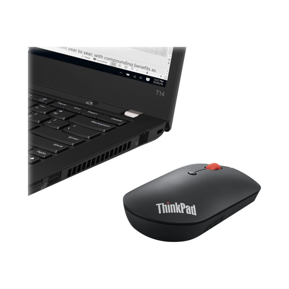 Produktbild för Lenovo ThinkPad Silent - mus - Bluetooth 5.0 - svart