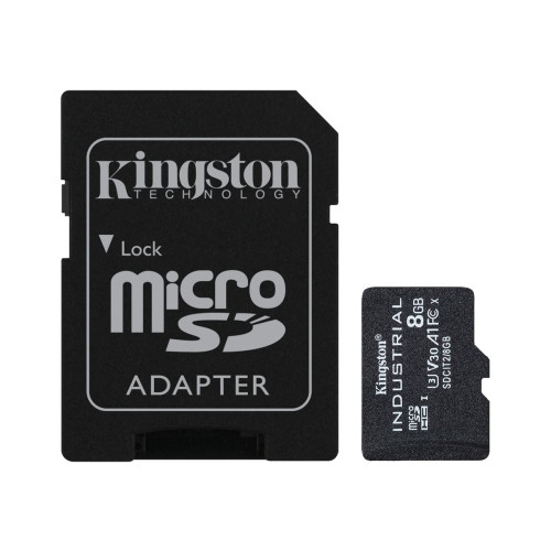 Kingston Industrial - flash-minneskort - 8 GB - microSDHC UHS-I - Minnen