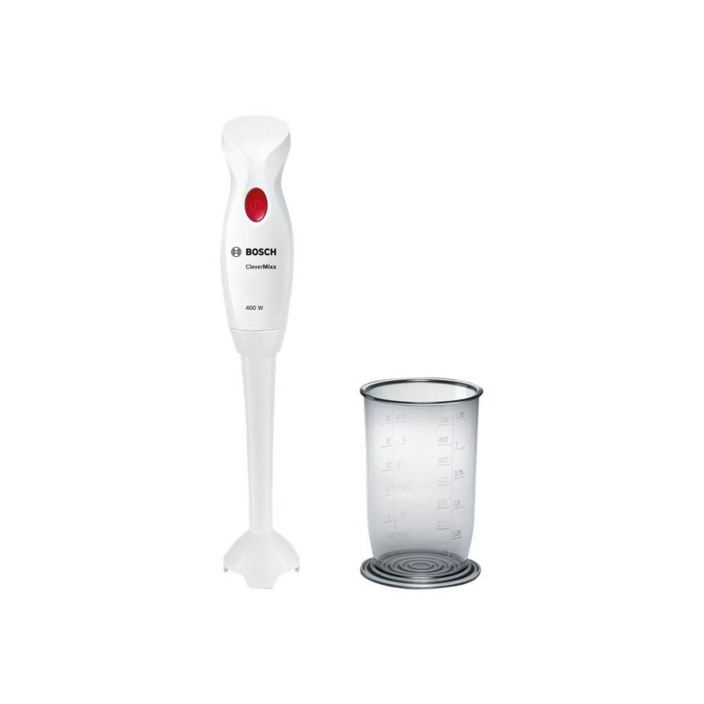 Produktbild för Bosch CleverMixx MSM14100 - handmixer - vit/röd