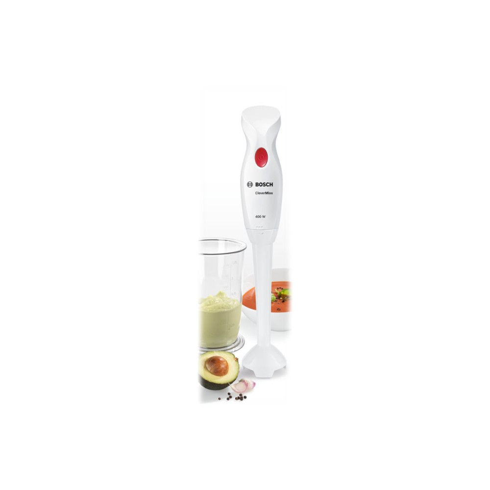 Produktbild för Bosch CleverMixx MSM14100 - handmixer - vit/röd