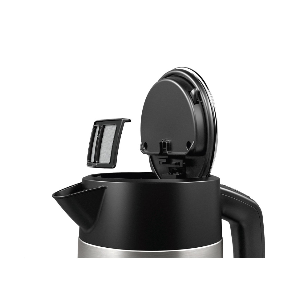 Produktbild för Bosch DesignLine TWK4P440 - vattenkokare - rostfritt stål/svart