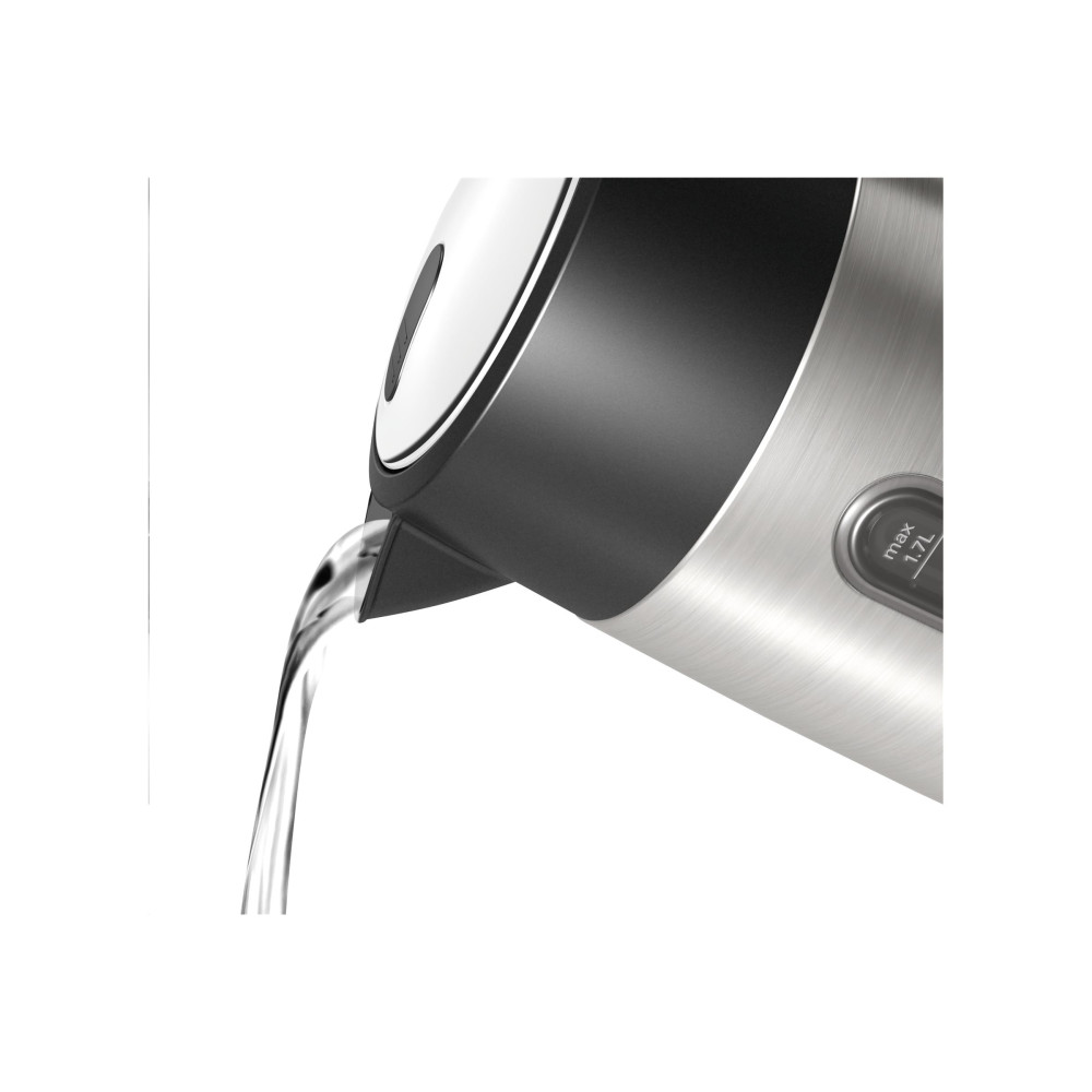 Produktbild för Bosch DesignLine TWK4P440 - vattenkokare - rostfritt stål/svart