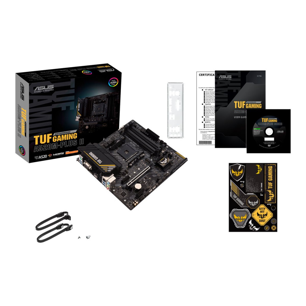 Produktbild för ASUS TUF GAMING A520M-PLUS II - moderkort - micro ATX - Socket AM4 - AMD A520