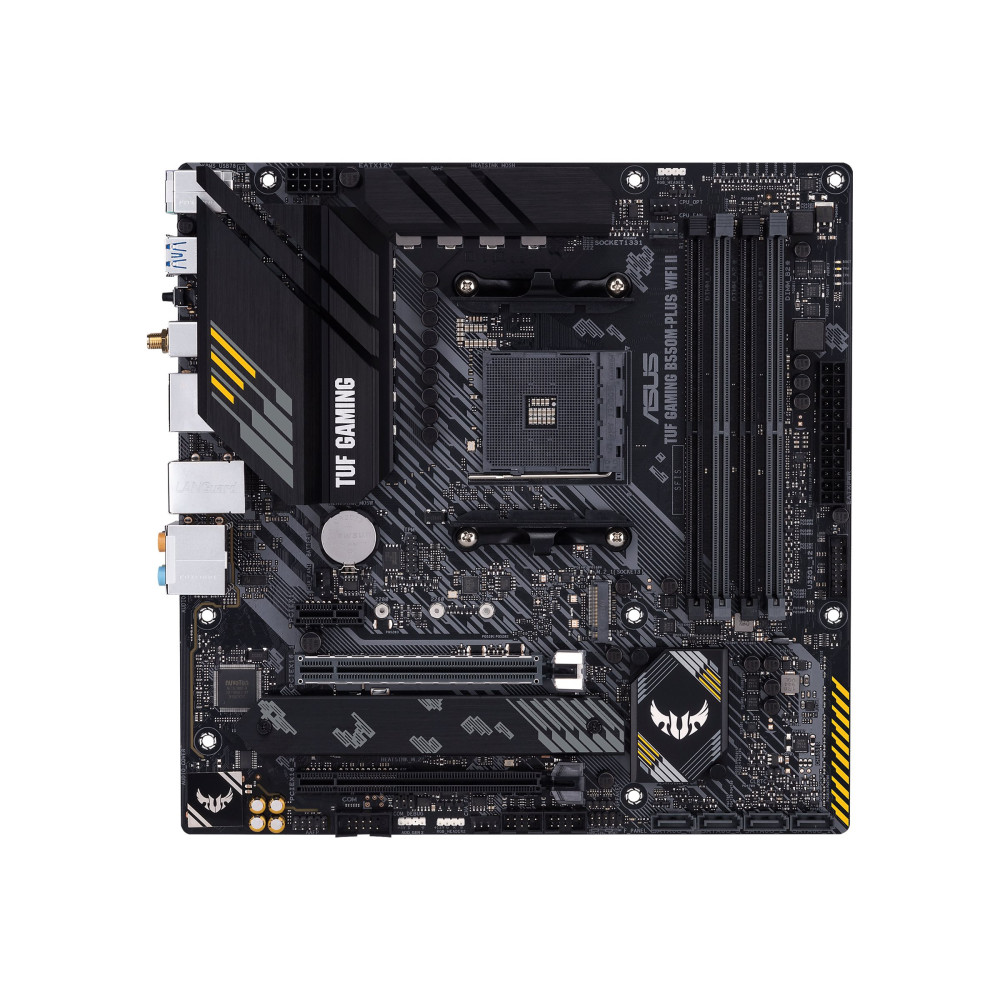 Produktbild för ASUS TUF GAMING B550M-PLUS WIFI II - moderkort - micro ATX - Socket AM4 - AMD B550