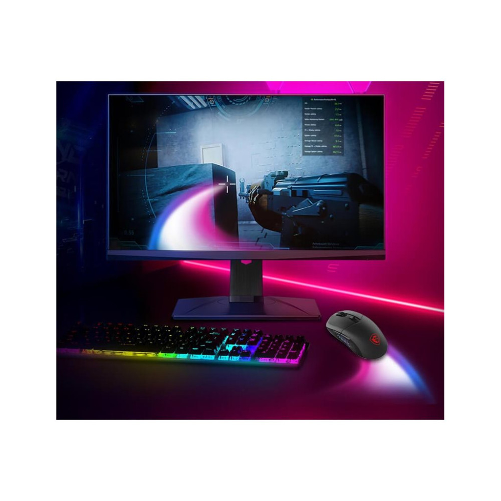 Produktbild för MSI VERSA 300 ELITE - mus - 2.4 GHz, Bluetooth 5.3, USB 2.0