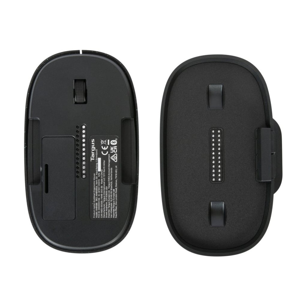 Produktbild för Targus ErgoFlip EcoSmart - mus - vänster- och högerhänt - Bluetooth 5.0 LE - svart