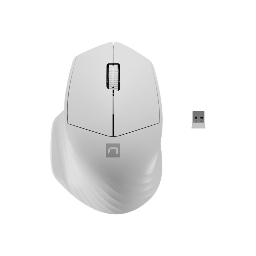 Produktbild för Natec Siskin 2 - mus - Bluetooth 5.0, 2.4 GHz - vit