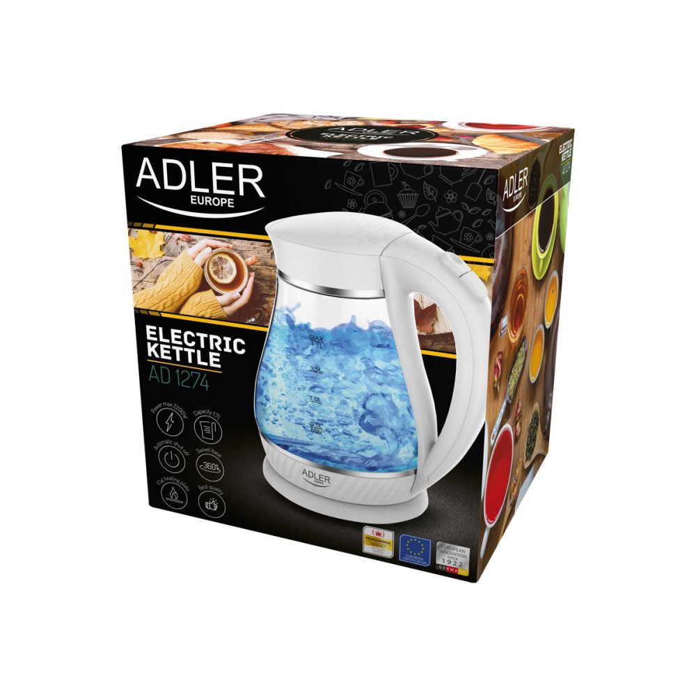 Produktbild för Adler AD 1274 - vattenkokare - vit