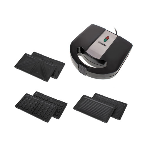 Mesko Mesko MS 3045 - smörgåsgrill/våffeljärn/grill - silver/svart