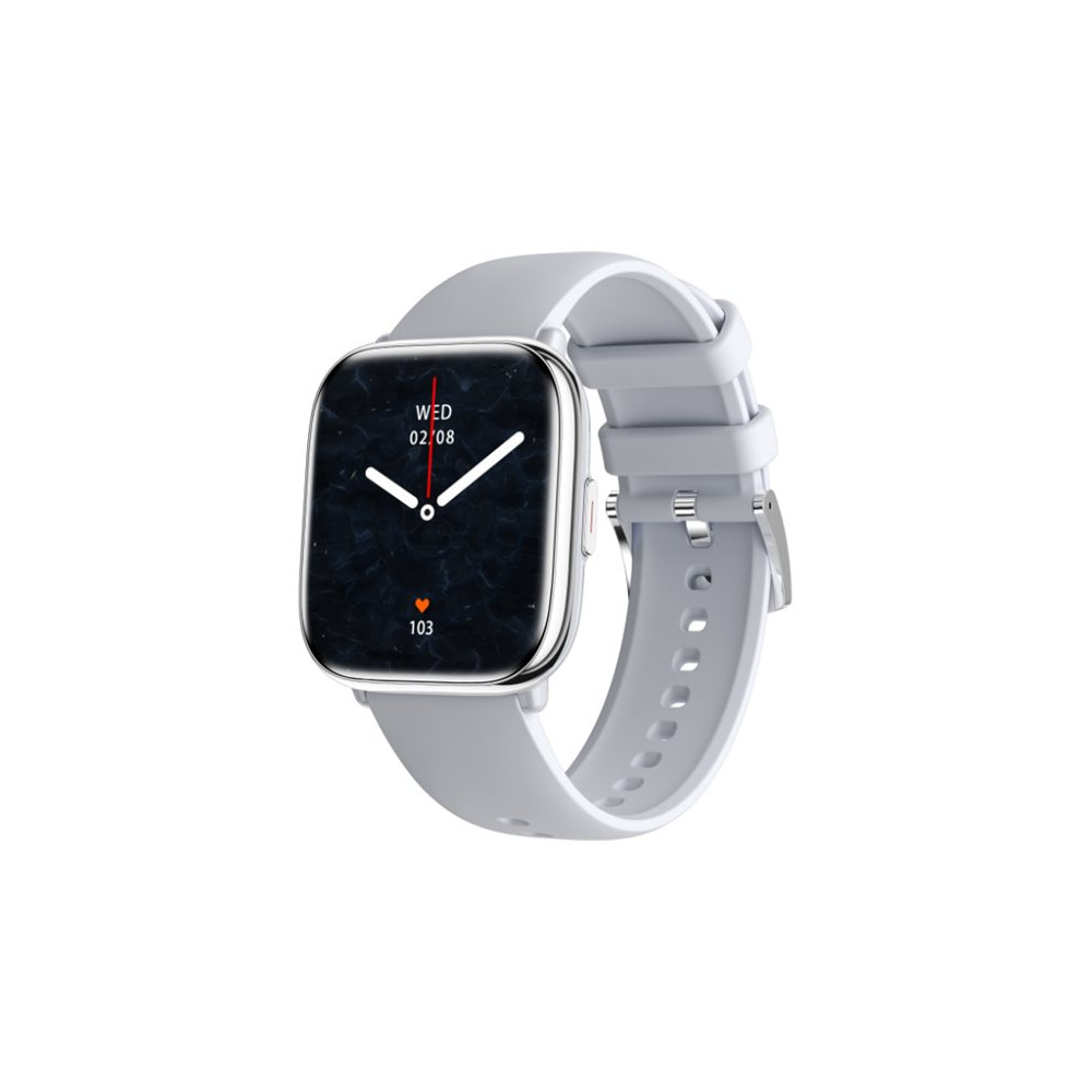 Produktbild för TelForceOne Myphone Watch Pastel - silver - smart klocka med rem - foggy day - 128 MB
