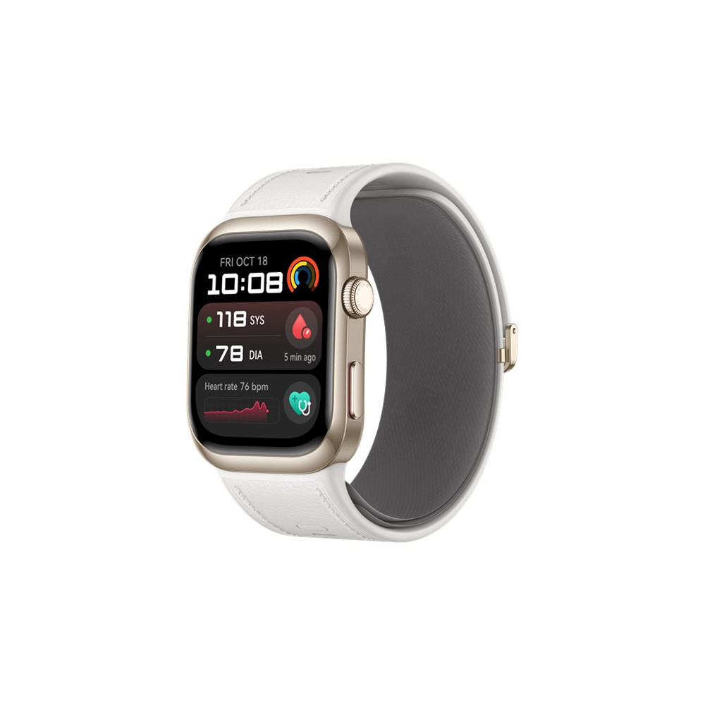 Produktbild för Huawei Watch D2 - guld aluminiumlegering - smart klocka med rem - vit