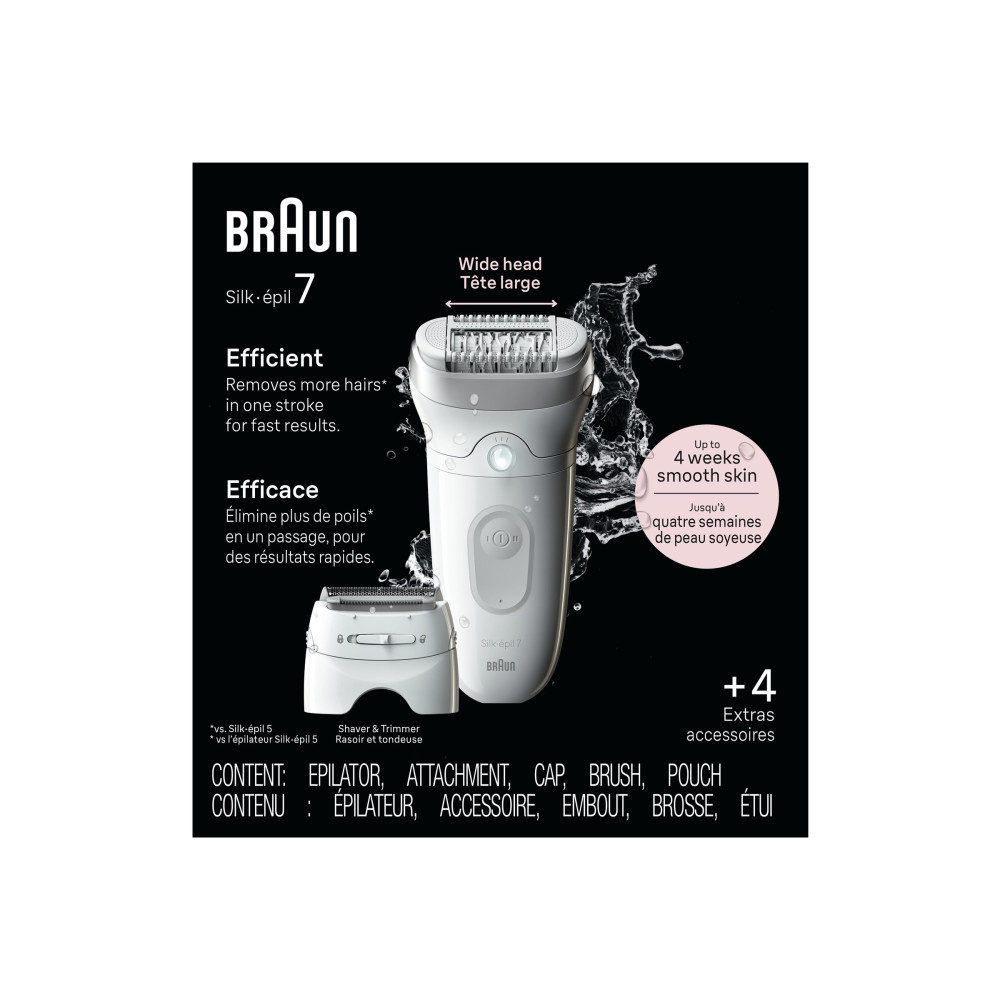 Produktbild för Braun Silk-épil 7 SE7-041 - epilator - silver/white/gray