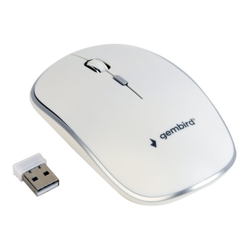 Gembird Gembird MUSW-4B-01-W - mus - 2.4 GHz - vit