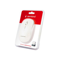 Produktbild för Gembird MUSW-4B-01-W - mus - 2.4 GHz - vit