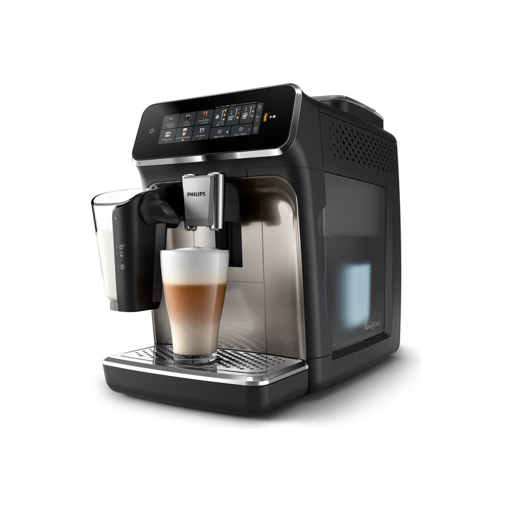 Produktbild för Philips 3300 series EP3347 - automatisk kaffekokare med cappuccinatore - 15 bar - svart/krom
